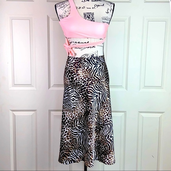 NWT Anne Klein Animal Print Patterned A-Line Skirt - Picture 3 of 12